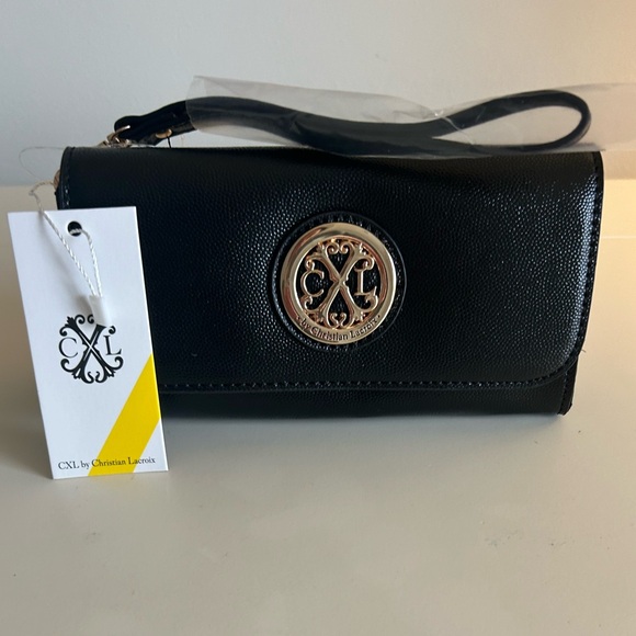 NWT CXL by Christian Lacroix BALI CAVIAR SMALL
CLUTCH WRISTLET Black 8” x 4” - Picture 2 of 9